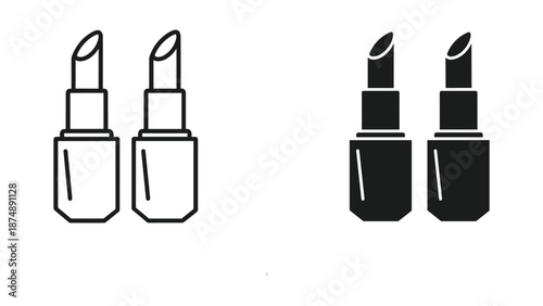 Lipstick Vector Illustration Set