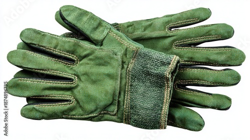 Garden gloves pair isolated on white background