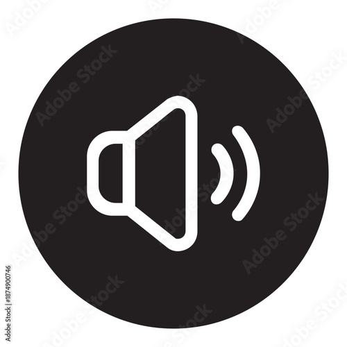 Volume Audio Control Icon | Circle Line Icon