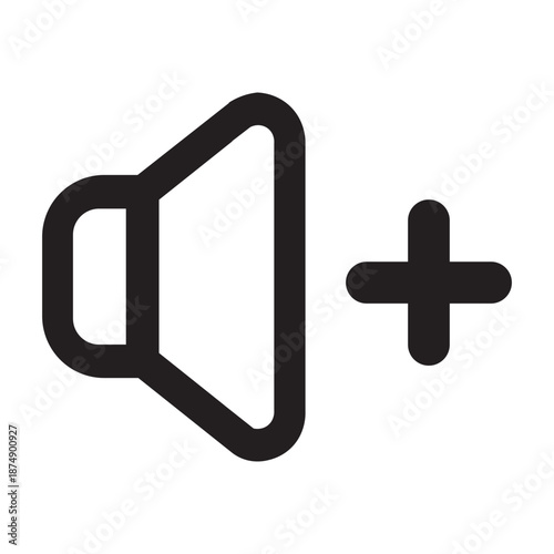 Volume Up Audio Control Icon | Line Icon