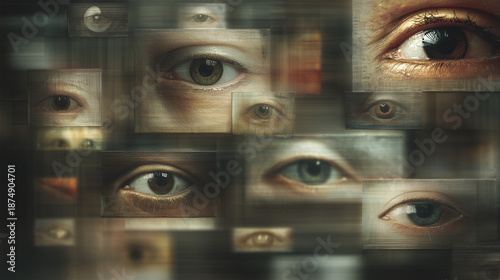 Surreal World Of Eyes: A Dreamlike Collage Of Floating Gazes Across The Frame