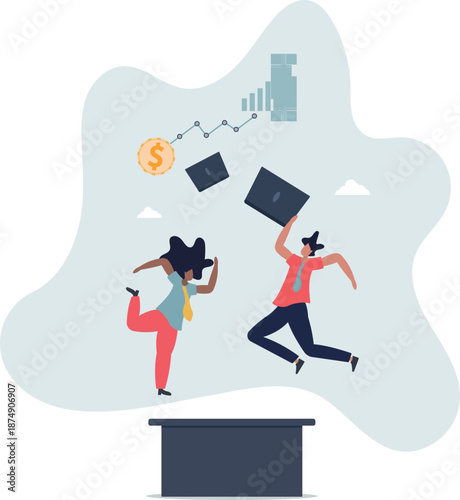 Finance fundamentals with business profit analysis.Company financial data calculation with statistics graph and diagram.life and employment of people.