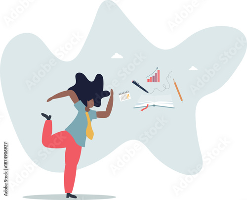 Bullet journaling method for daily tasks organization.Write journal with work activities and agenda for productivity and efficiency.life and employment of people.