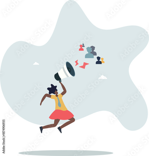 Media relations as PR form to announce company news . Public message from business leader to inform community and audience.life and employment of people.