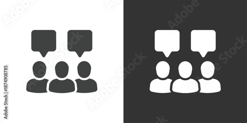 Group Discussion icon. Solid glyph series icon