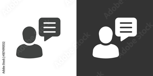 User Testimony icon. Solid glyph series icon