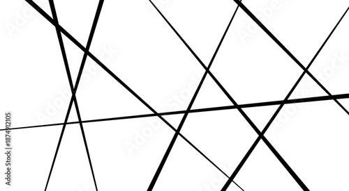 Random geometric line pattern on a transparent background. Random line low poly pattern. abstract seamless line vector. 