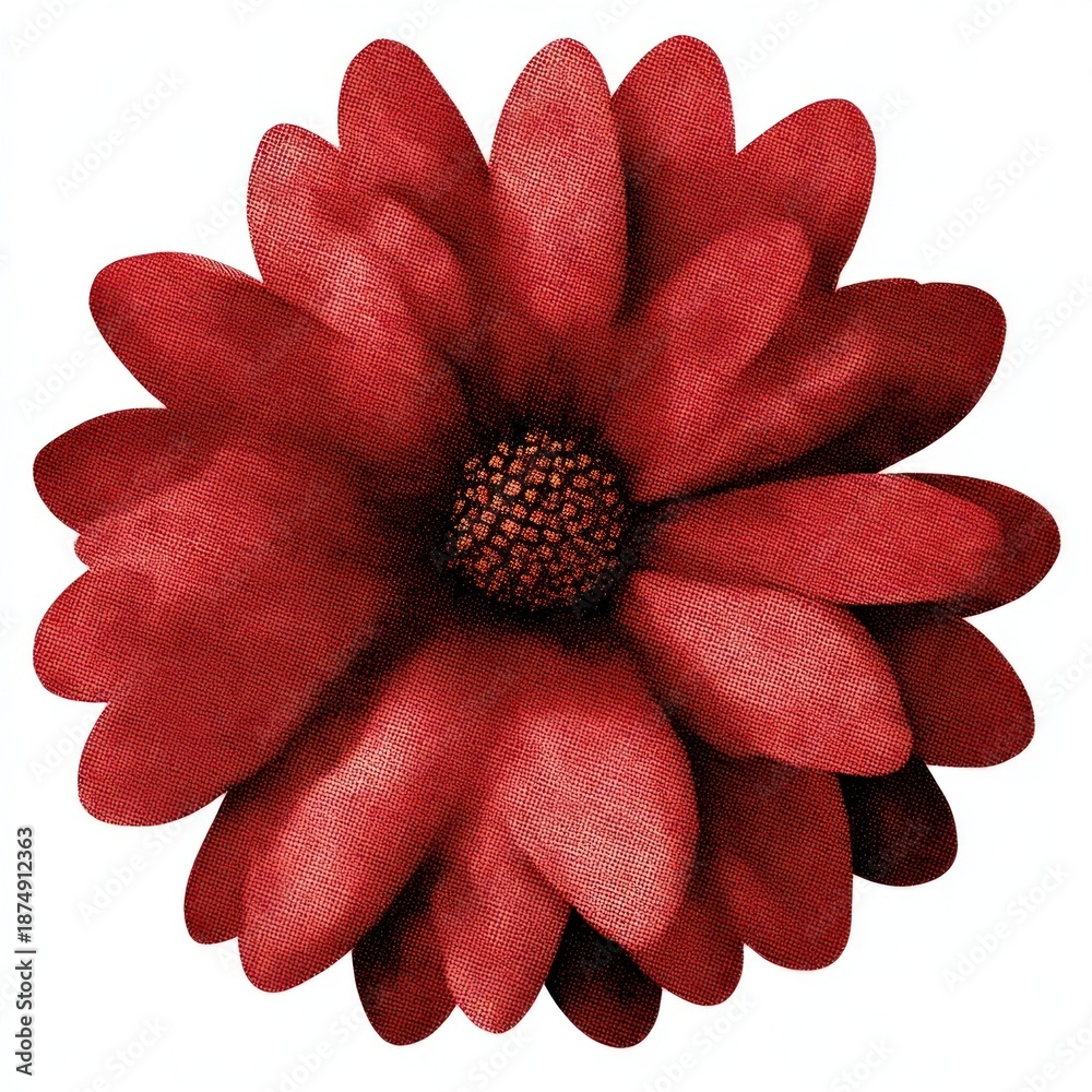Fototapeta premium Vibrant red flower illustration