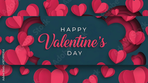 Happy valentine's day hearts background transparent