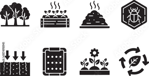 Agriculture and pest control in black and white farming