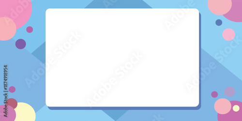 
A simple vector layout template for any event, company, or business. With a frame for your message. In pastel colors.