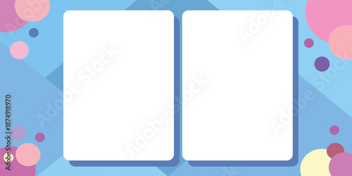 
A simple vector layout template for any event, company, or business. With a frame for your message. In pastel colors.