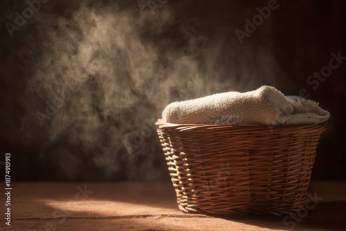 A wet towel left in a hamper, spores rising like steam.