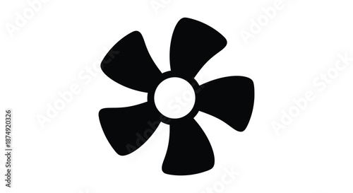 A striking black floral shape with a central white void presented as a bold silhouette