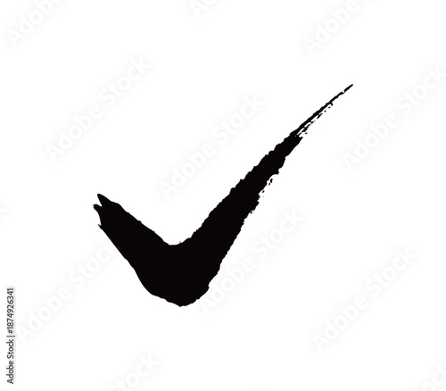 符号勾号矢量书法手写毛笔字
