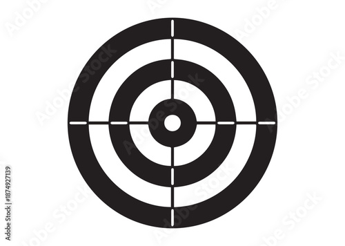 Curling Target icon, Curling Target solid vector