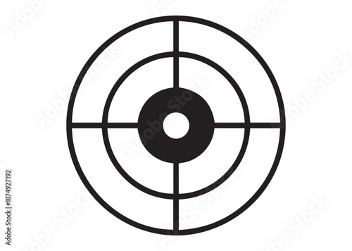 Curling Target icon, Curling Target solid vector