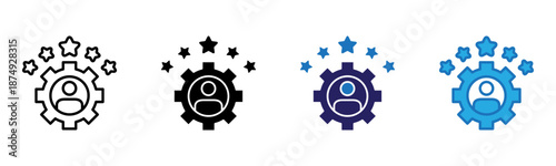 Rating Icon Multi Style Vector Illustration