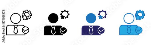 Expert Icon Multi Style Vector Illustration