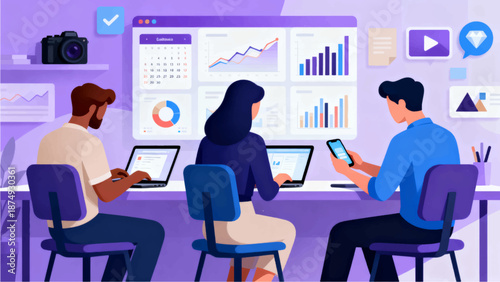 E-commerce Analytics Dashboard and Order Fulfillment Automation Concept
