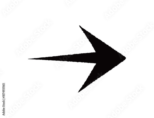 符号箭头向右矢量书法手写毛笔字
