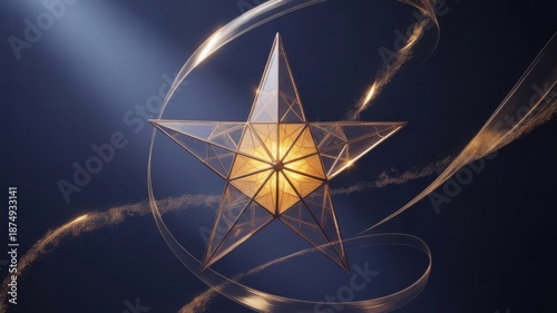 gold star on a black background