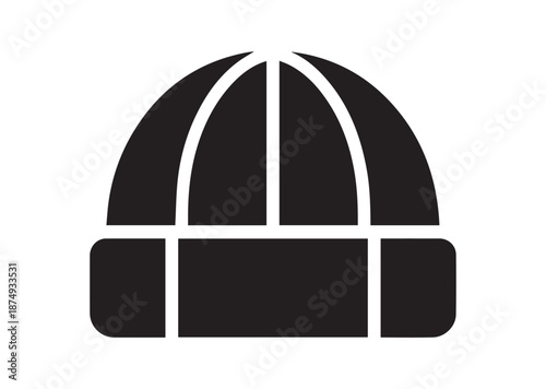 Beanie Hat icon, Beanie Hat solid vector