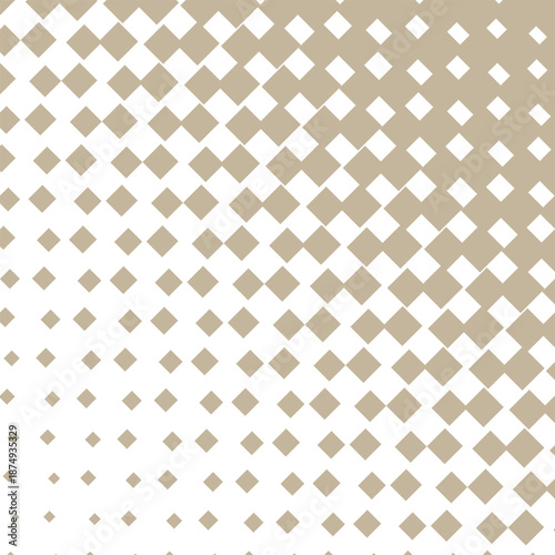  Abstract brown and white colour geometric hipster fashion diagonal halftone square pattern.