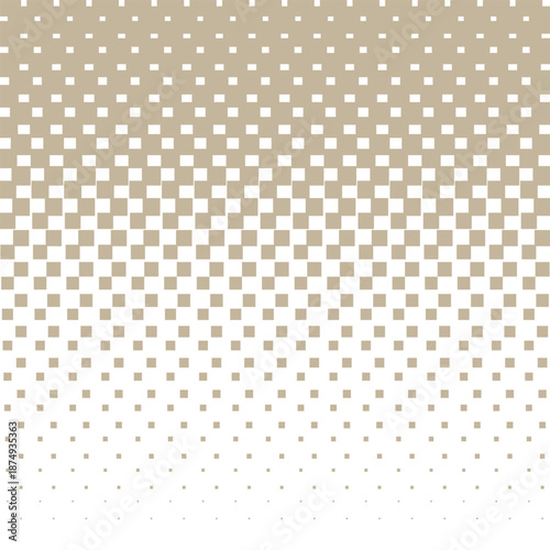 Abstract brown and white colour geometric hipster fashion halftone square pattern.