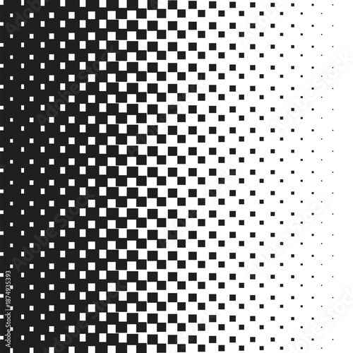  Abstract black and white geometric hipster fashion halftone square pattern.