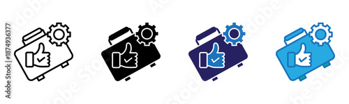 Work Icon Multi Style Vector Illustration