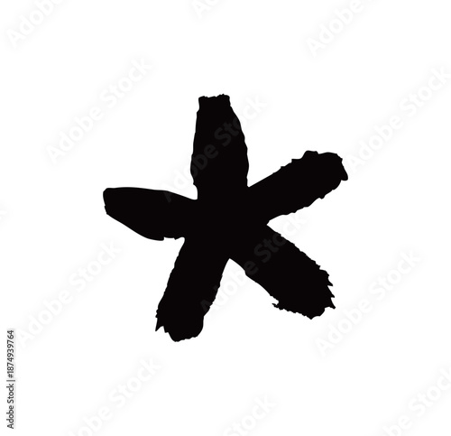 符号星号矢量书法手写毛笔字
