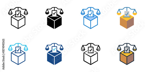 Election Lawsuit icons set multiple style collection. Editable stroke 
