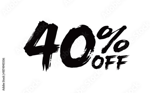 40% off矢量书法手写毛笔字
