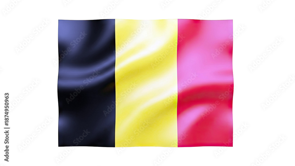 Obraz premium Waving Flag of Belgium