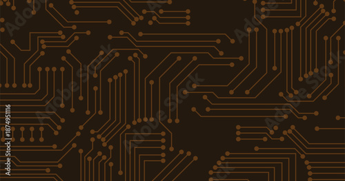 Electronics board. Circuit board electronic hi tech pattern. Vector abstract computer chip. Black monochrome background 