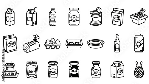 Collection of Food and Beverage Icons.