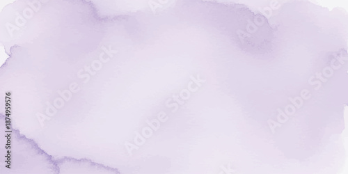 Soft Lilac Watercolor Background with Defined Saturated Top Edge and Hand Painted Feel
