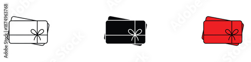 Gift voucher icon set vector. special offers, discount symbol. vector illustration.