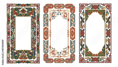 Elegance Frame Set: A captivating trio of ornate frames, each a masterpiece of intricate design, offering an array of artistic possibilities.