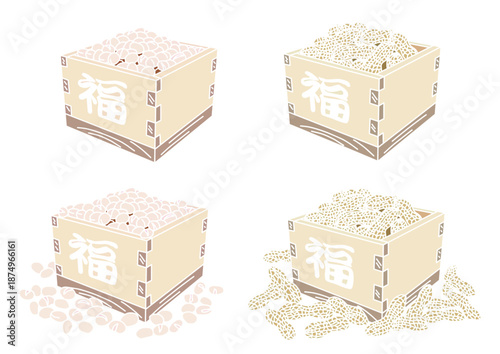 節分の豆４種　版画