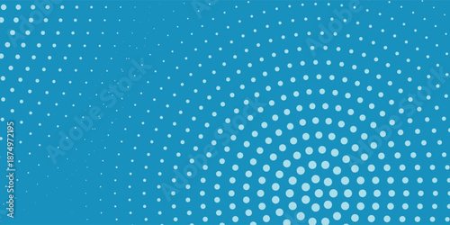 Modern Cyan Halftone Radial Dot Pattern Background