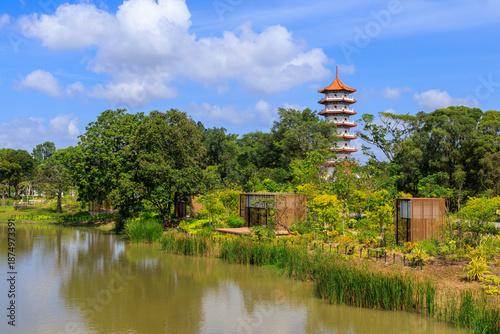 Cloud Pagoda at Chinese Garden in Jurong Lake Gardens, Singapore