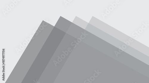 Abstract 3d geometric illustration of a modern business building backdrop featuring a blank paper square template and empty space for design