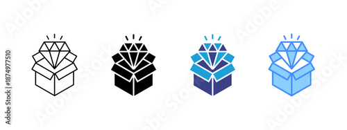 Value Proposition icon set multiple style collection