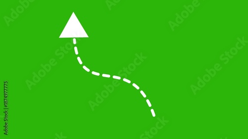 Arrow directional arrow animation, 4k video