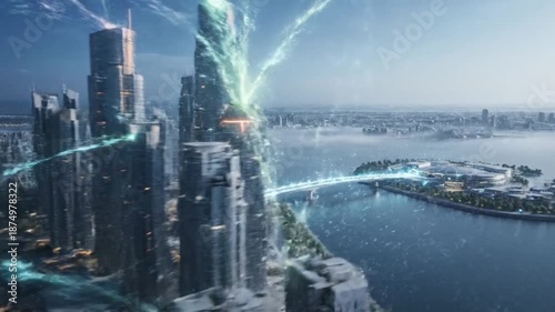 Wallpaper Mural new york city skyline, new york city, aerial view of Chicago,  Torontodigital.ca