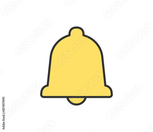 シンプルなベルのアイコンイラスト　ベクター