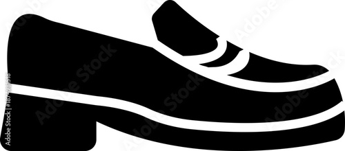 Winter shoe icon, representing cold weather footwear for snow and outdoor use. Ideal for fashion, seasonal design, a solid silhouette, ecommerce, apps, web, infographics, and retail projects.