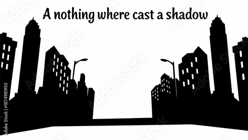 Modern cityscape at dusk with skyscrapers and streetlights